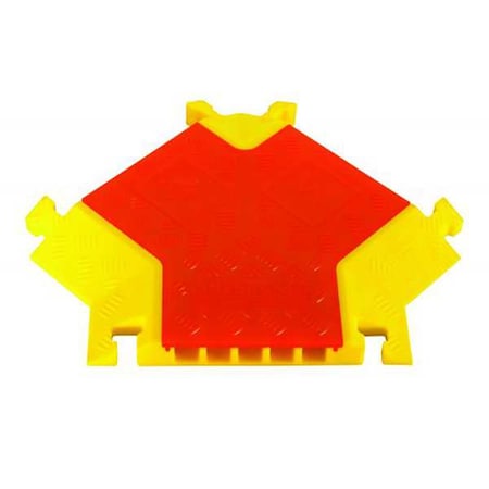 Cable Protector, 2 in H, 3-1/8 ft L, 17-3/8 in W, 5 Channel, Polyurethane, Orange, Yellow MPN:CP5X125-GP-O/Y