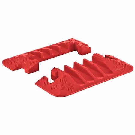 Cable Protector, 2 in H, 1-7/16 ft L, 12-1/2 in W, 4 Channel, Polyurethane, Orange MPN:CPEC4X125-O