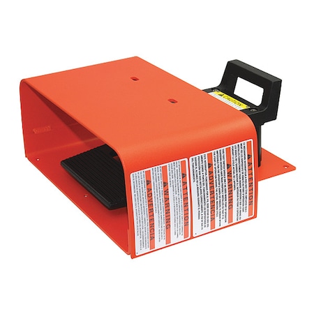 FootSwtch, Orange, Aluminum, SPDT, Momentary MPN:602-EX