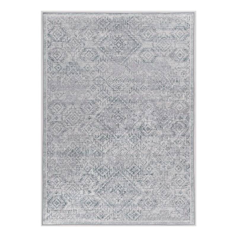 Linon Innova Area Rug, 5ft x 7ft, Tama Grey/Blue MPN:RUGEM0957