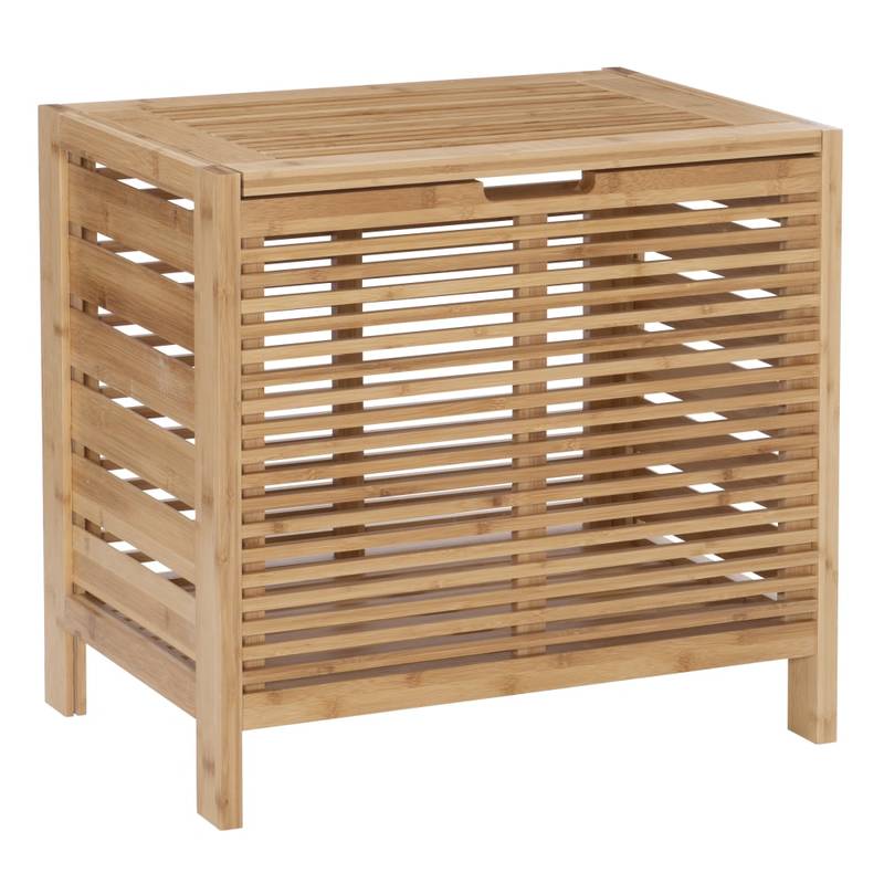 Linon Bamboo Hamper, 20-1/2inH x 21-3/4inW x 15-1/4inD, Natural MPN:OFDP1556