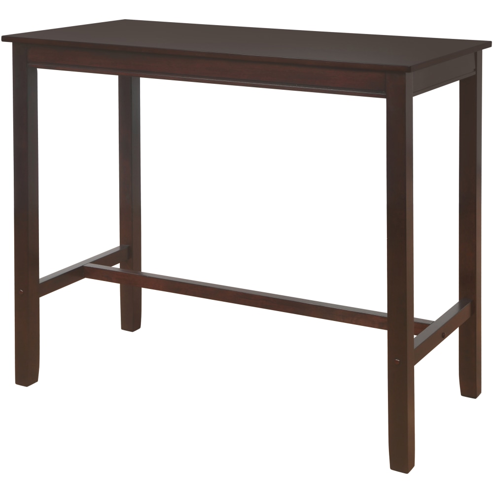 Linon Walker Bar Pub Table, 42inH x 47-1/4inW x 23-3/4inD, Walnut MPN:OFDP2208