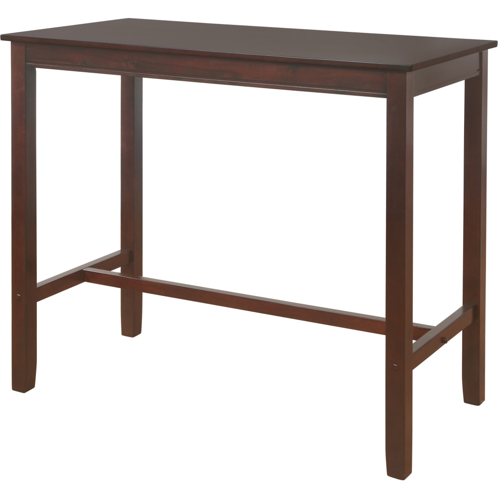 Linon Walker Bar Pub Table, 42inH x 47-1/4inW x 23-3/4inD, Brown MPN:OFDP2210