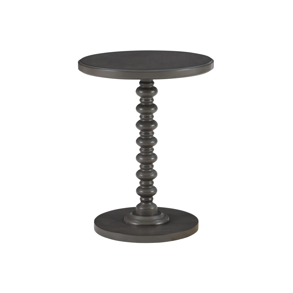 Powell Jarsky Round Spindle Side Table, 22-1/4inH x 17inW x 17inD, Dark Gray MPN:OFDP2949