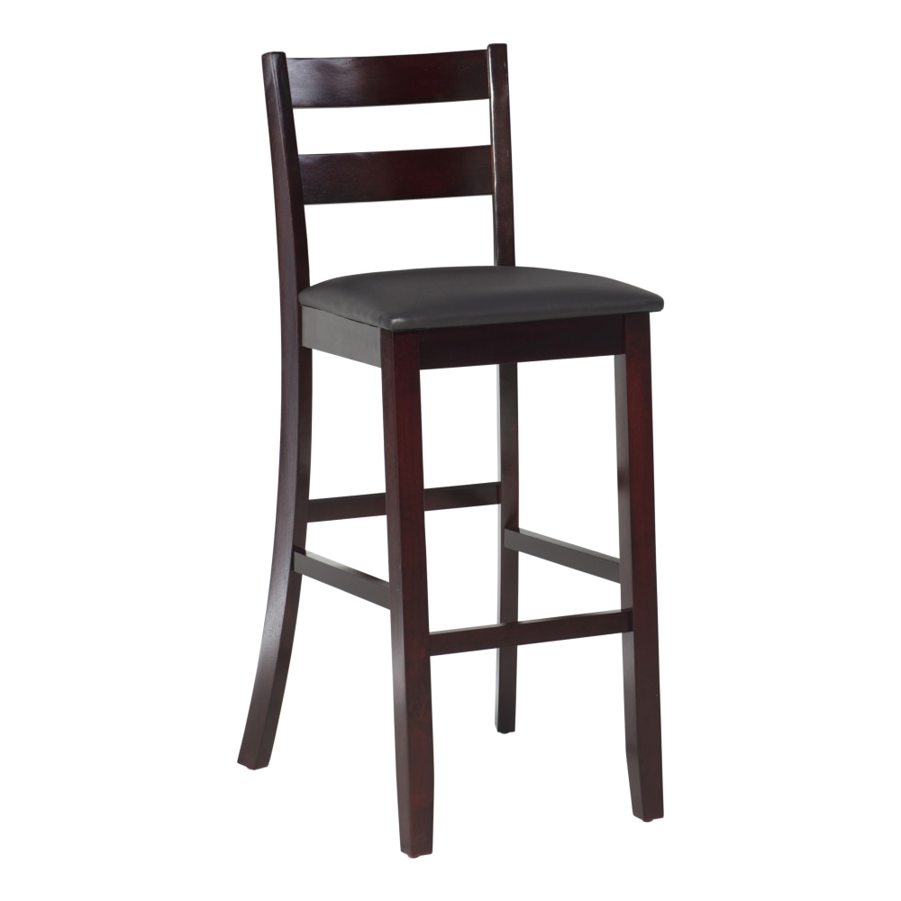 Linon Keller Soho Faux Leather Bar Stool, Espresso/Brown MPN:OFDP1126