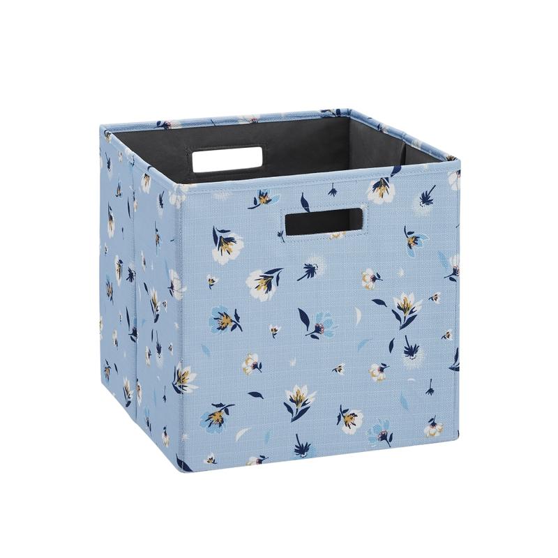Linon Emmet Storage Bins, Medium Size, Daisy, Set Of 2 Bins MPN:OFDP2373