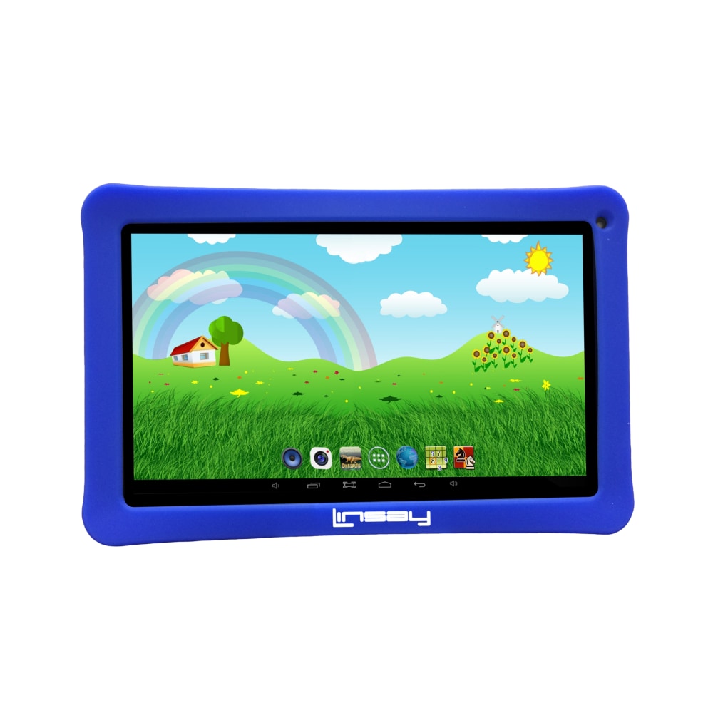 Linsay Quad Core Wi-Fi Kids Tablet, 10.1in, 2GB Memory, 64GB Storage, Android 13, With Blue Kids Defender Case MPN:F10XHDKIDSBLUE