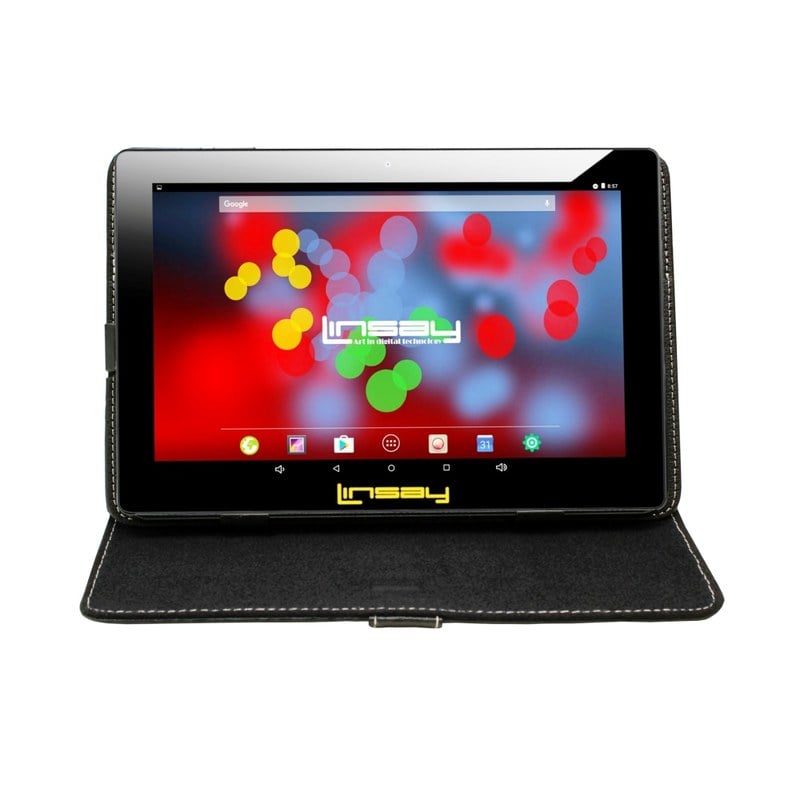 Linsay F10IPS Tablet, 10.1in Screen, 2GB Memory, 64GB Storage, Android 13, Black Case MPN:F10XIPSB