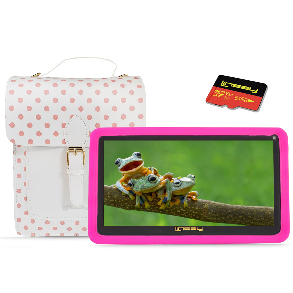 Linsay 7in Tablet, 2GB Memory, 32GB Storage, Android 12, Kids Pink MPN:F7UHDKIDSPIBSDOD