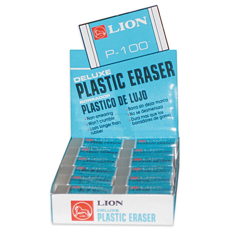 Lion Plastic Eraser (Min Order Qty 41) MPN:P-100P