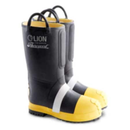 Fire and Rescue Boot, Structural, Rubber Outsole, Rubber Upper, 14 in Height, Steel Toe, 10 1/2 M MPN:807-6000 10.5M
