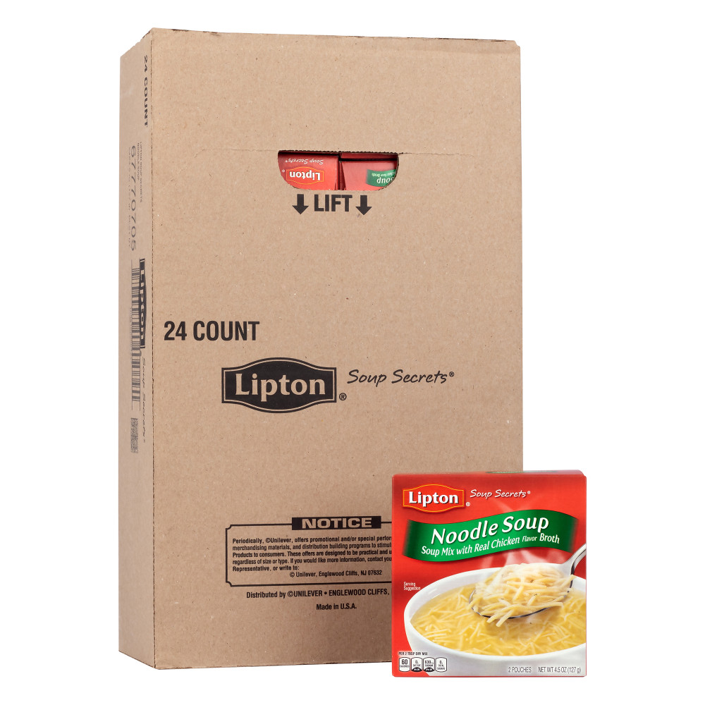 Lipton Savoury Noodle Soup, 4.5 Oz, Pack Of 24 Soup Mixes MPN:10041000003247