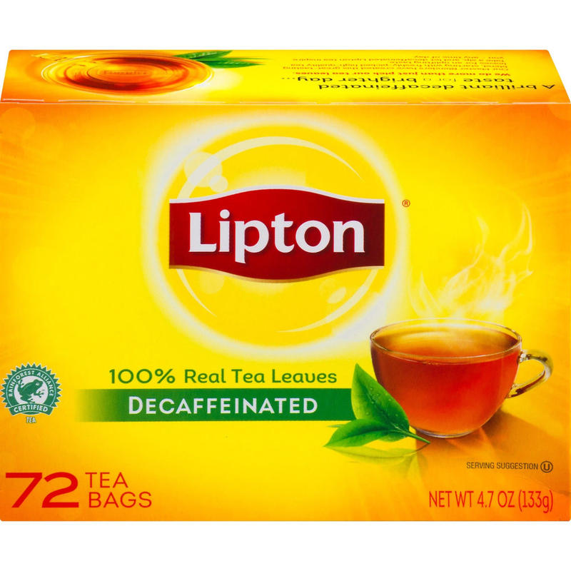 Lipton Tea Bags, Decaffeinated, Box Of 72 (Min Order Qty 5) MPN:847