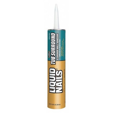 Tub Surround & Shower Adhesive, Tub Surround & Shower Wall Series, Gray, 10 oz, Cartridge MPN:LN-715