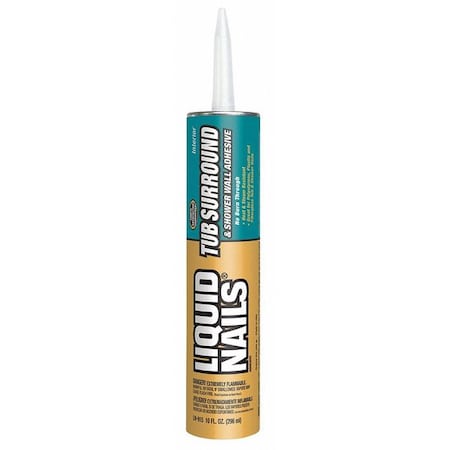 Tub Surround Construction Adhesive, Tub Surround & Shower Wall Series, Tan, 10 oz, Cartridge MPN:LN-915