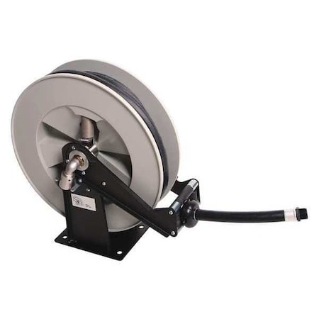 Spring Return Hose Reel, 3/4 in Hose Diameter, 25 ft Length, 1, 700 psi Max. Pressure, Gray MPN:43002DEF-25