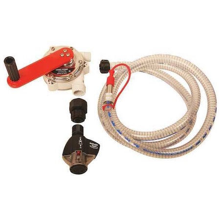 Hand Drum Pump, Rotary, SS Adptr, 3/4in Dia MPN:10036