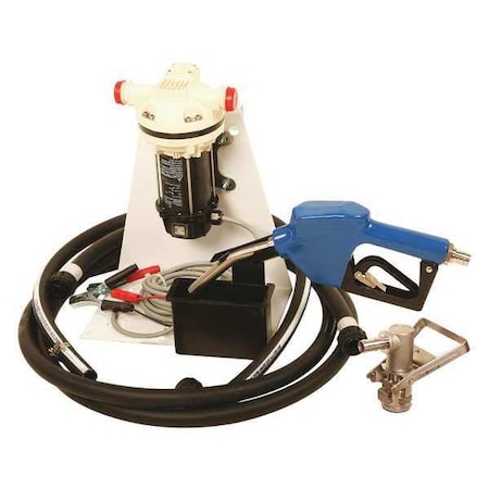 Electric Operated Drum Pump, 12VDC, 8 Max. Flow Rate, 1/10 HP, Polypropylene, 3/4