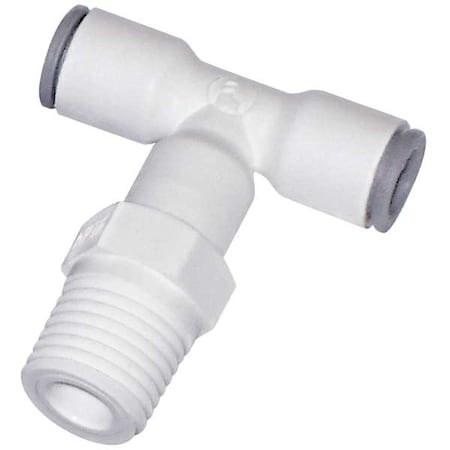 Push-Fit Tee Fitting, 1/2 in Tube Size, Nylon, White, 4 PK MPN:6508 62 22WP2
