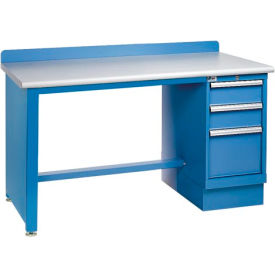 Lista® Technical Workbench w/ Leg 3 Drawer Cabinet Plastic Laminate Top 60