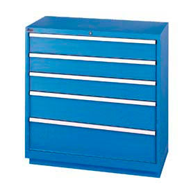 Lista® 5 Drawer Shallow Depth Cabinet - Bright Blue No Lock XSHS0900-0501BBNL