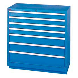 Lista® 7 Drawer Shallow Depth Cabinet - Bright Blue Master Keyed XSHS0900-0702BBMA