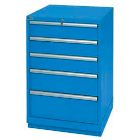 Lista® 5 Drawer Standard Width Cabinet - Bright Blue Keyed Alike XSSC0900-0501BBKA