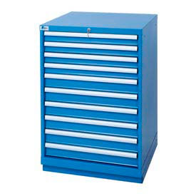 Lista® 10 Drawer Standard Width Cabinet - Bright Blue Keyed Alike XSSC0900-1002BBKA