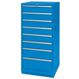 Lista® 8 Drawer Standard Width Cabinet - Bright Blue Master Keyed XSSC1350-0803BBMA