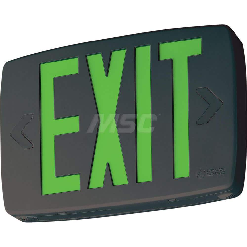 Combination Exit Signs, Mounting Type: Ceiling Mount, Surface Mount, Wall Mount , Number of Faces: 2 , Lamp Type: LED  MPN:427494