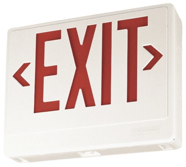1 Face, White, Thermoplastic, LED, Illuminated Exit Sign MPN:388066