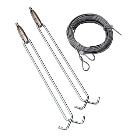 AircraftCableHangingKit, Blk;Gry, 120inL MPN:ZACVH M100