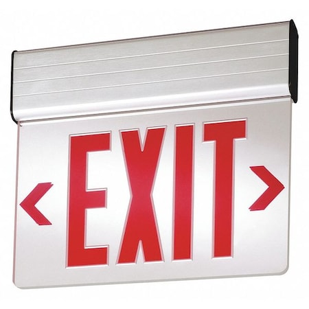 Exit Sign, Silver, 1 Face(s), LED, Universal Mount, Nickel Cadmium MPN:EDG 1 R EL SD