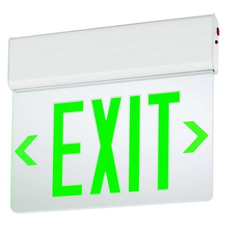 Exit Sign, White, 1 Face(s), LED, Universal Mount, Nickel Cadmium MPN:EDG W 1 GW EL SD