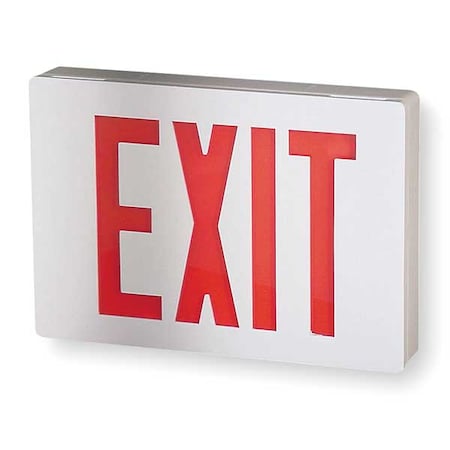 Exit Sign, White, 1 Face(s), LED, Universal Mount, Not Battery Powered MPN:LE S W 1 R