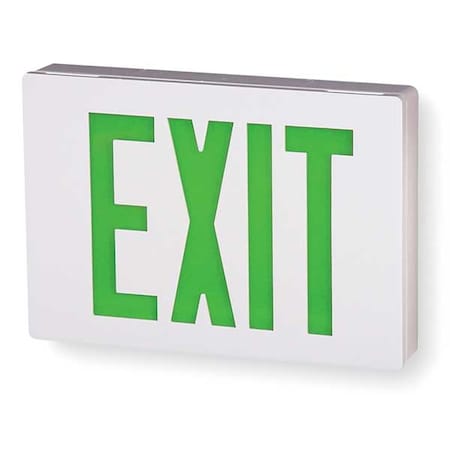 Exit Sign, White, 2 Face(s), LED, Universal Mount, Nickel Cadmium MPN:LE S W 2 G  EL N