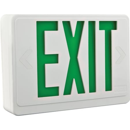 Exit Sign with Emergency Lights, Black, 1 Face(s), LED, Universal Mount, Nickel Cadmium MPN:LHQM LED B G M6