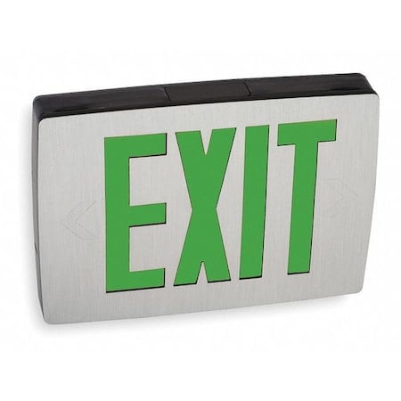 Exit Sign, Black, 1 Face(s), LED, Universal Mount, Not Battery Powered MPN:LQC 1 G
