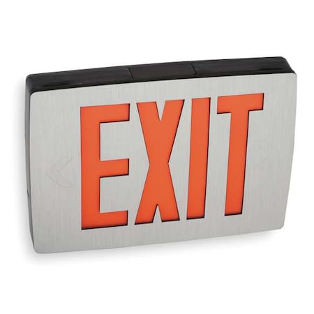 Exit Sign, Black, 1 Face(s), LED, Universal Mount, Not Battery Powered MPN:LQC 1 R