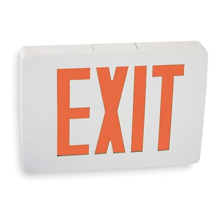Exit Sign, White, 1 Face(s), LED, Universal Mount, Not Battery Powered MPN:LQC W 1 R