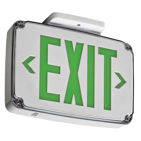 Exit Sign, White, 1 Face(s), LED, Universal Mount, Not Battery Powered MPN:WLTE W 1 G