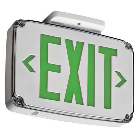 Exit Sign, White, 1 Face(s), LED, Universal Mount, Nickel Cadmium MPN:WLTE W 1 G EL