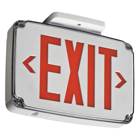 Exit Sign, White, 1 Face(s), LED, Universal Mount, Not Battery Powered MPN:WLTE W 1 R