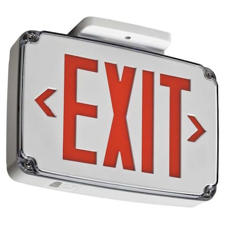 Exit Sign, White, 1 Face(s), LED, Universal Mount, Nickel Cadmium MPN:WLTE W 1 R EL