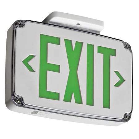 Exit Sign, White, 2 Face(s), LED, Universal Mount, Not Battery Powered MPN:WLTE W 2 G