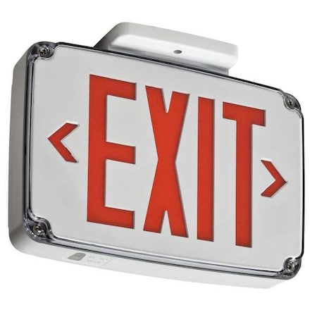 Exit Sign, White, 2 Face(s), LED, Universal Mount, Nickel Cadmium MPN:WLTE W 2 R EL