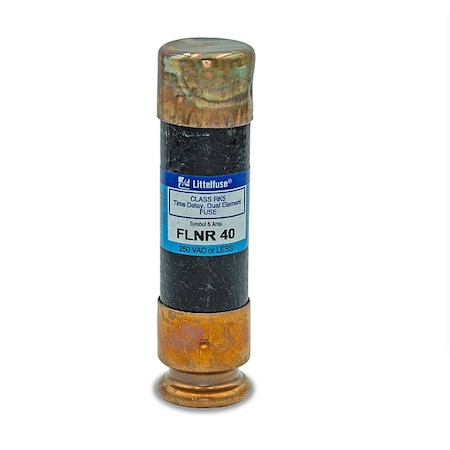 UL Class Fuse, RK5 Class, Time-Delay, 40A, 250V AC, Non-Indicating MPN:FLNR040