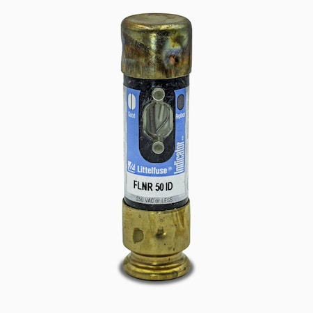 UL Class Fuse, RK5 Class, FLNR-ID Series, Time-Delay, 50A, 250 V AC, Indicating MPN:FLNR050ID