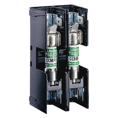 Open Fuse Block, 0 to 30A Amp Range, 600V AC/DC Volt Rating, 2 Poles, Pressure Plate MPN:L60030C2PQ