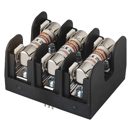 Open Fuse Block, 0 to 30A Amp Range, 600V AC/DC Volt Rating, 2 Poles, Pressure Plate MPN:L60030M2PQ